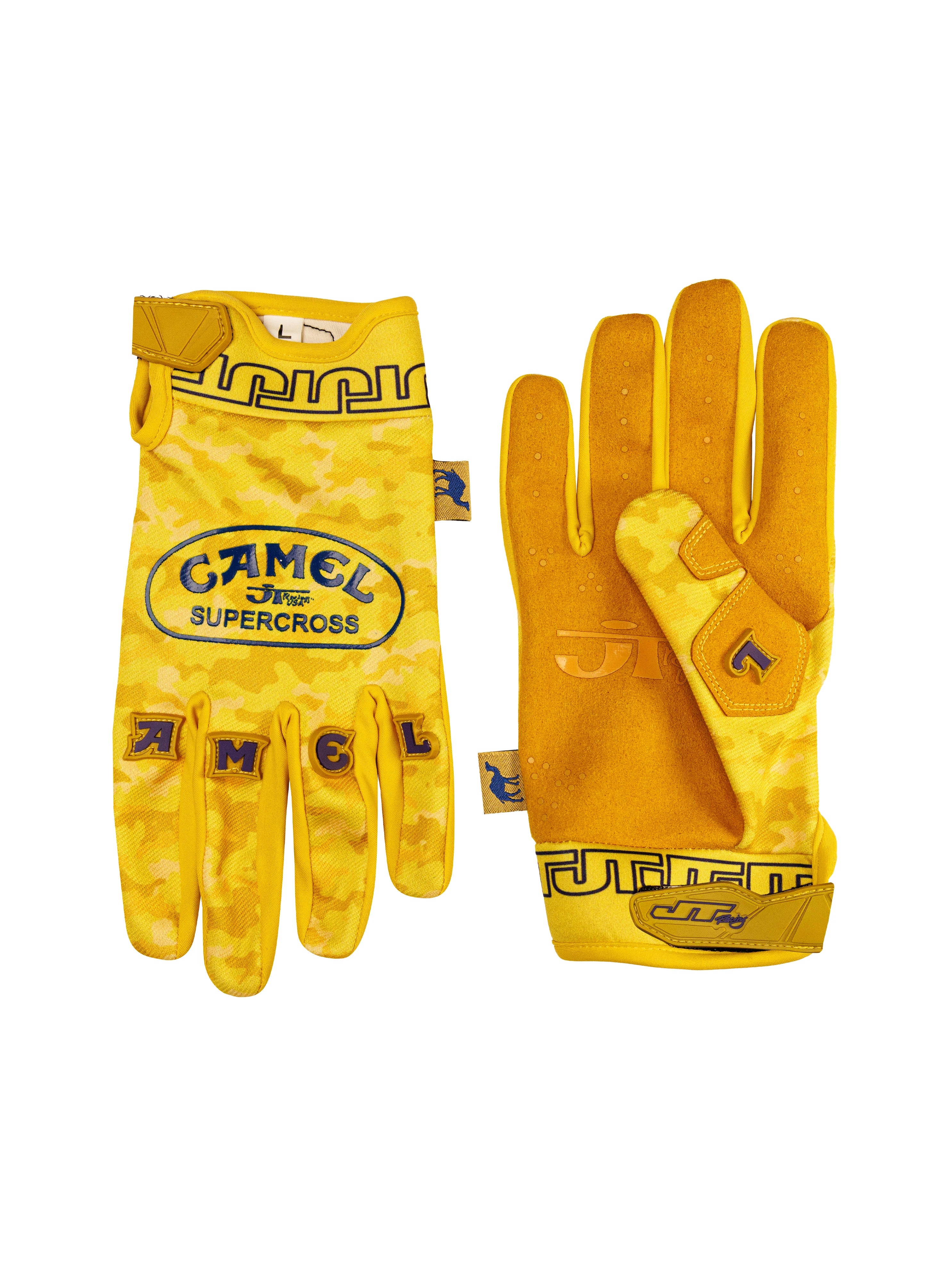 gants motocross JT RACING USA Camel jaune