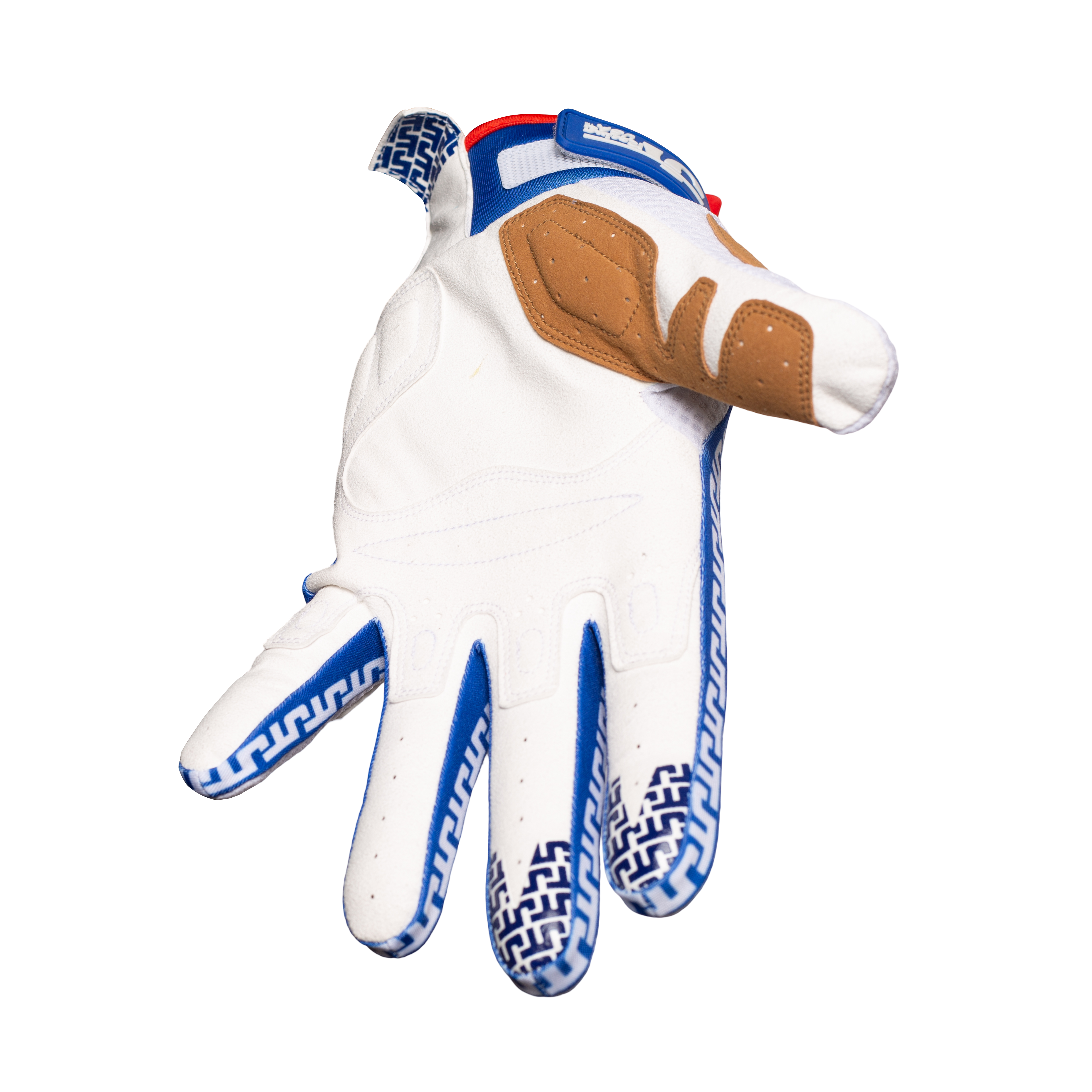 Gants LIFE-LINE JT Racing - Blanc/Bleu