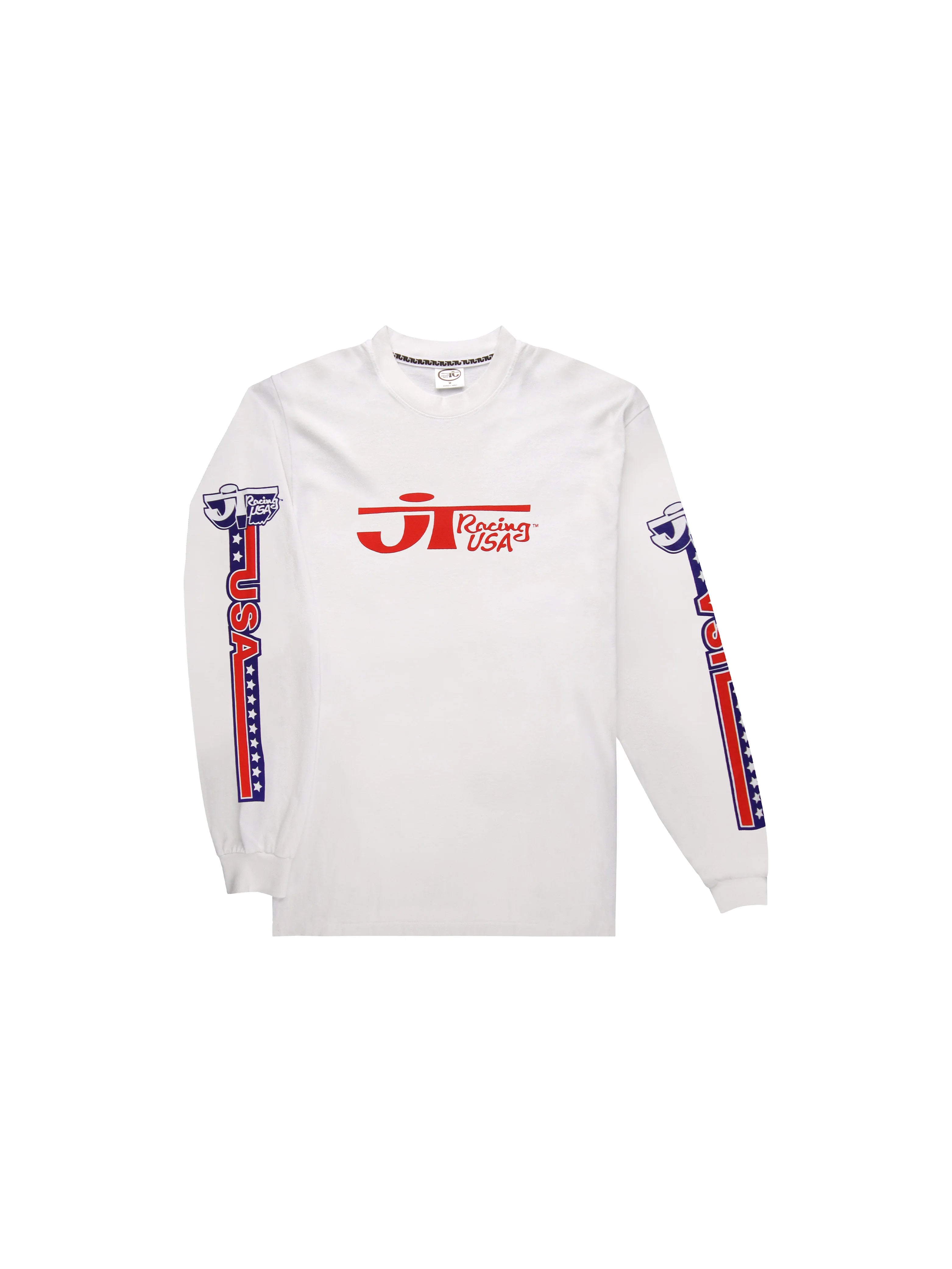 JT RACING USA Tee shirt manche longue heritage blanc