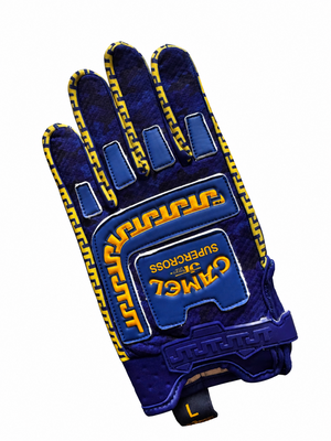 Gants LIFE-LINE CAMEL JT Racing Bleu – vue complète face