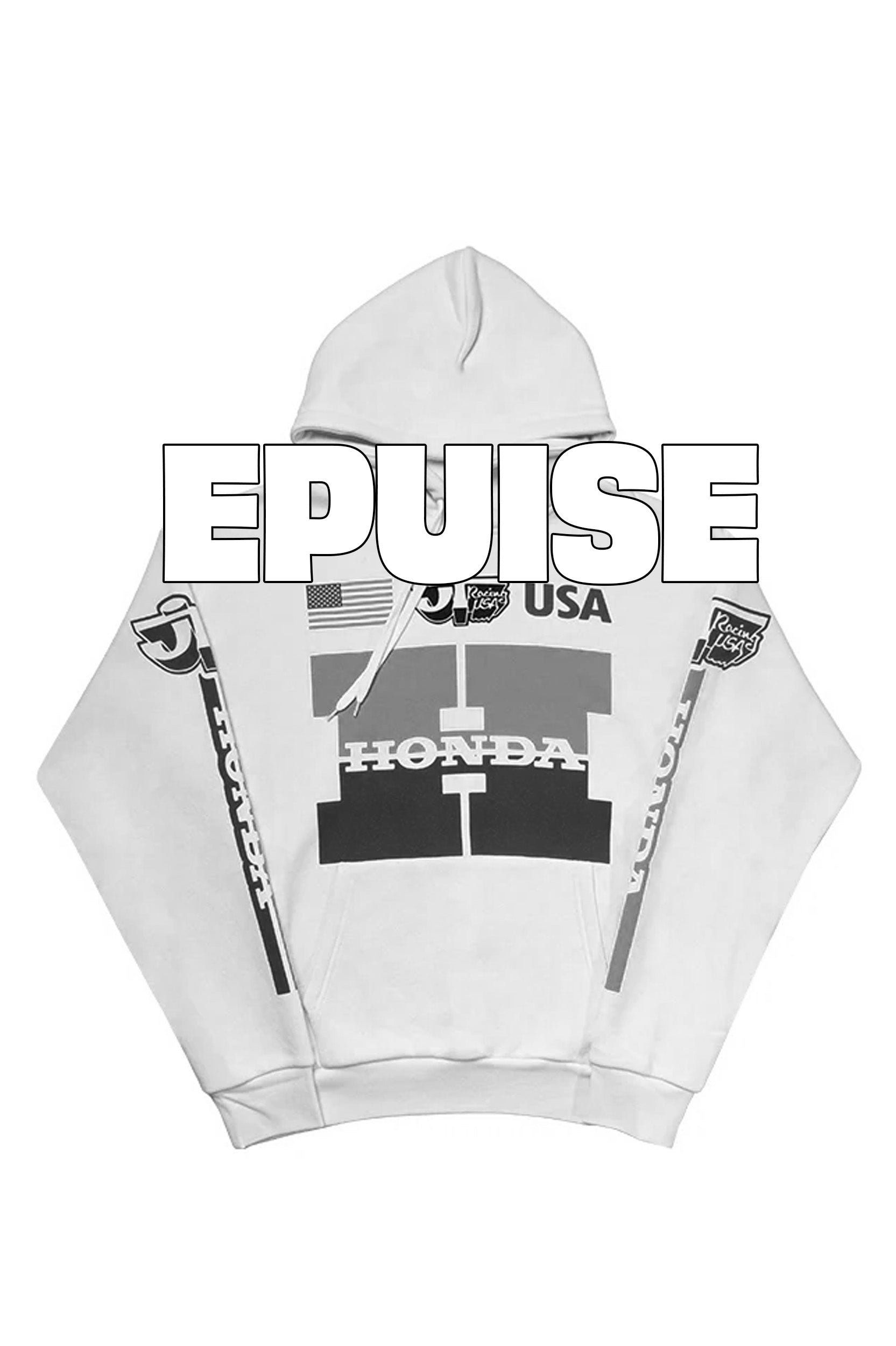 Sweat Hoodie JT Racing x Honda - Heritage White