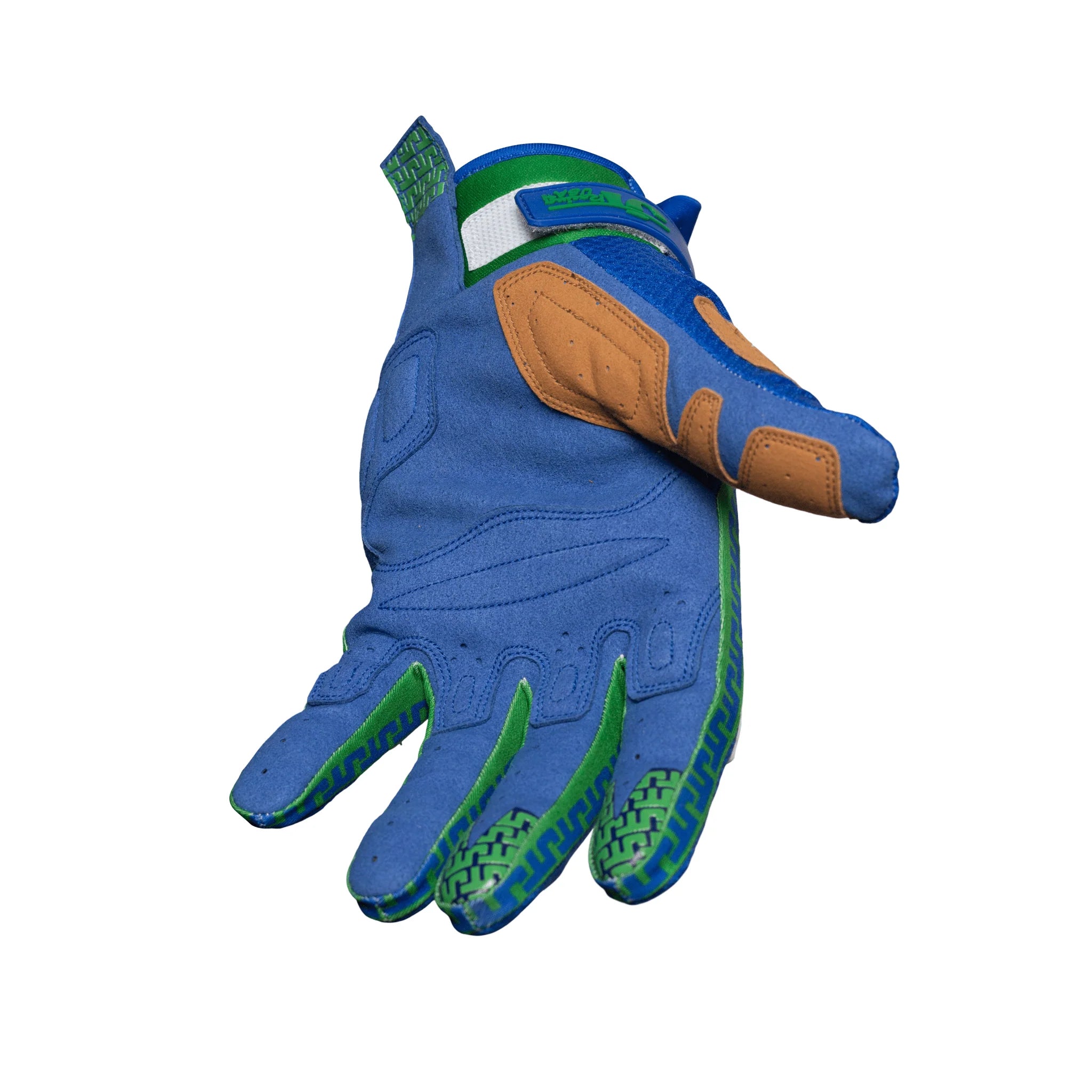 Gants LIFE-LINE JT Racing - Bleu / vert