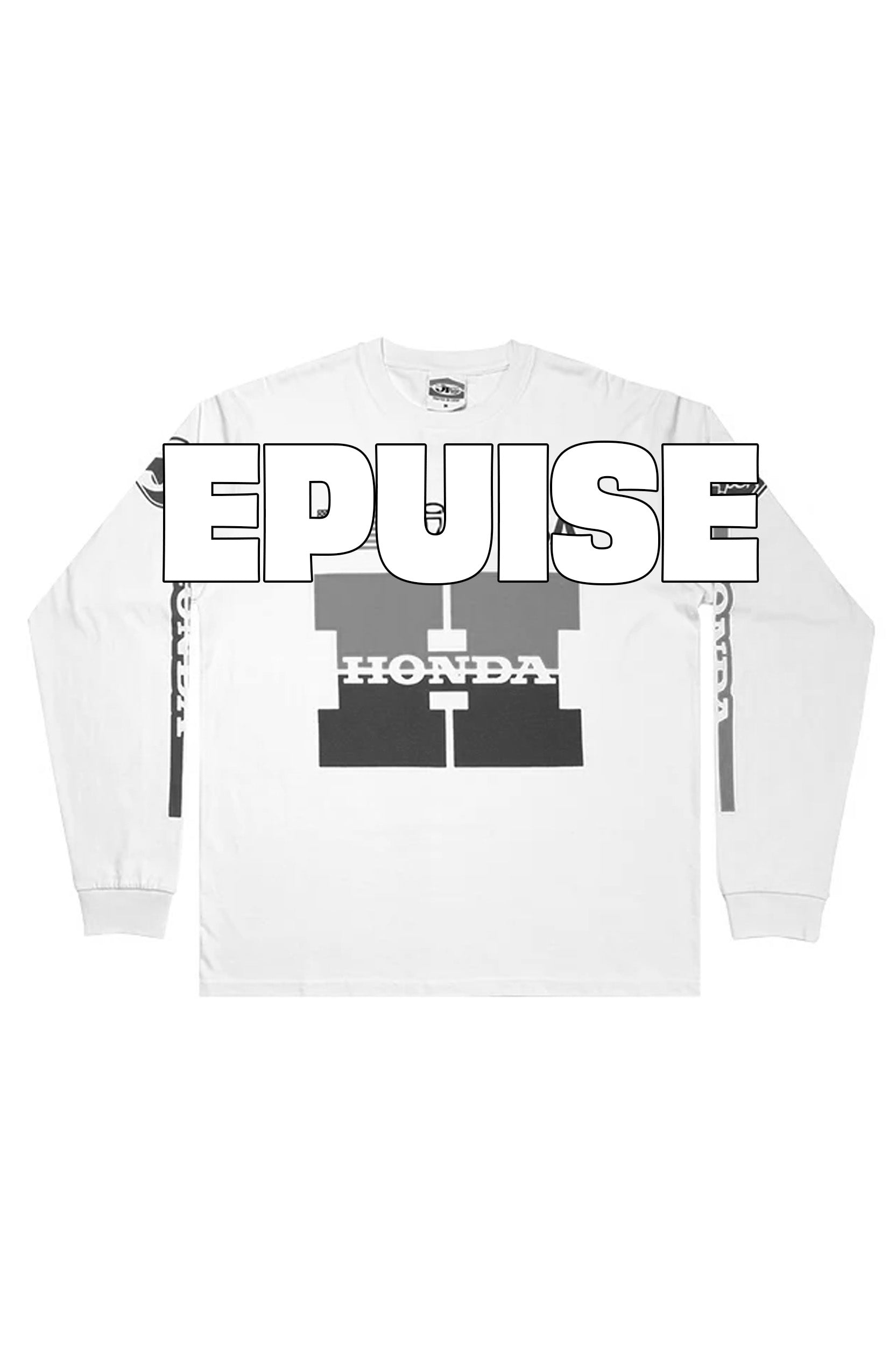 JT Racing x Honda Heritage blanc : Tee shirt moto manches longues