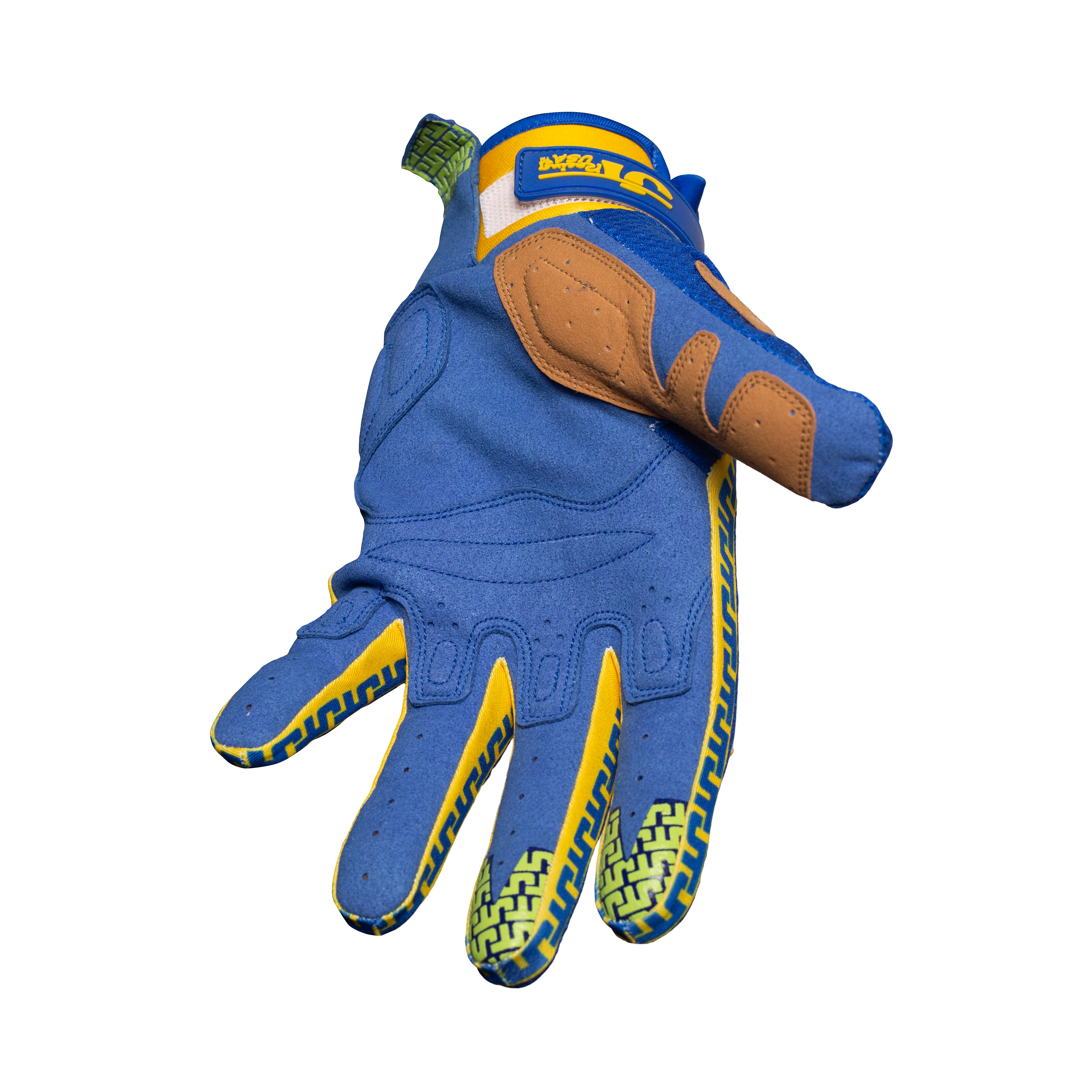 Gants LIFE-LINE JT Racing - Jaune/Bleu