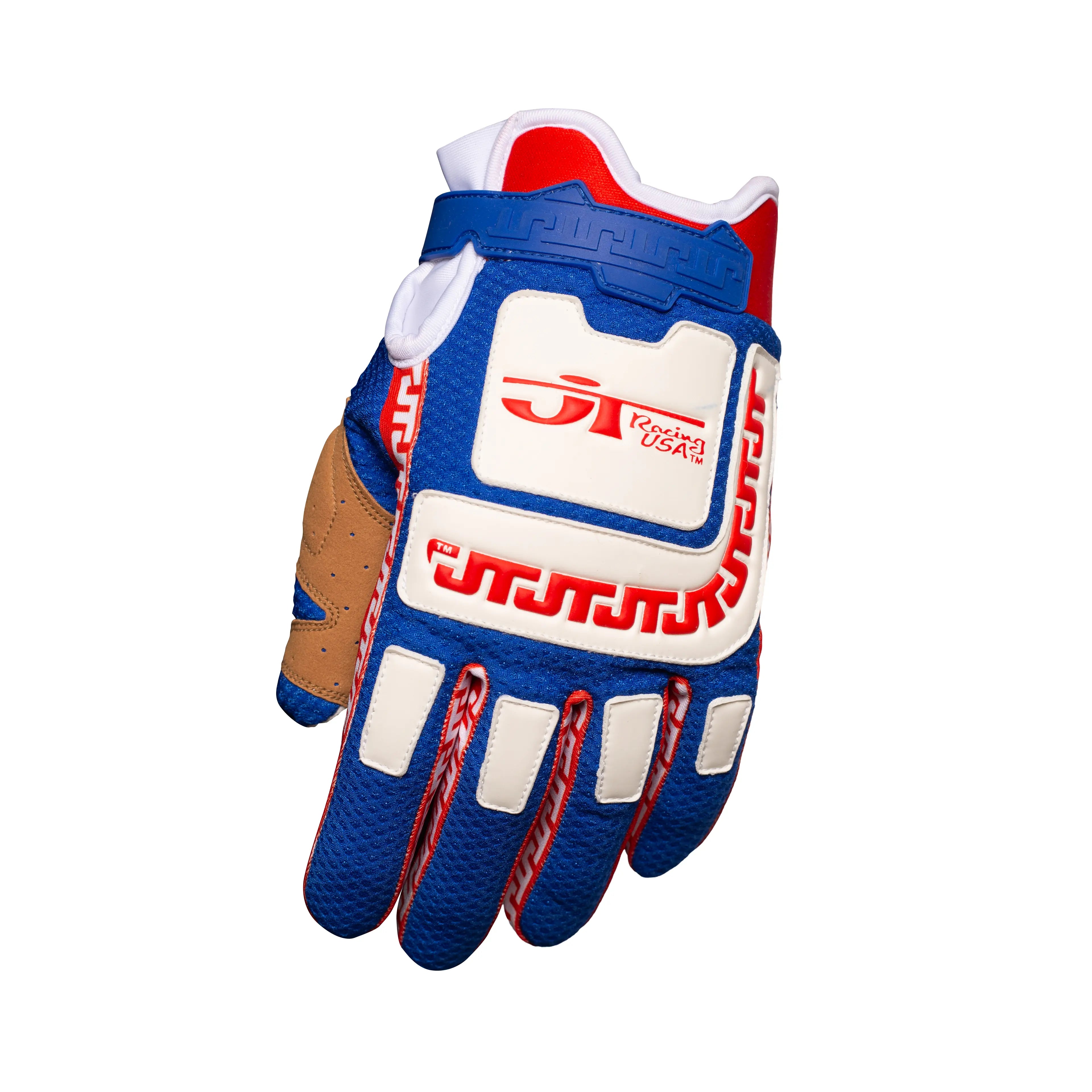 Gants LIFE-LINE JT Racing - Bleu/Blanc