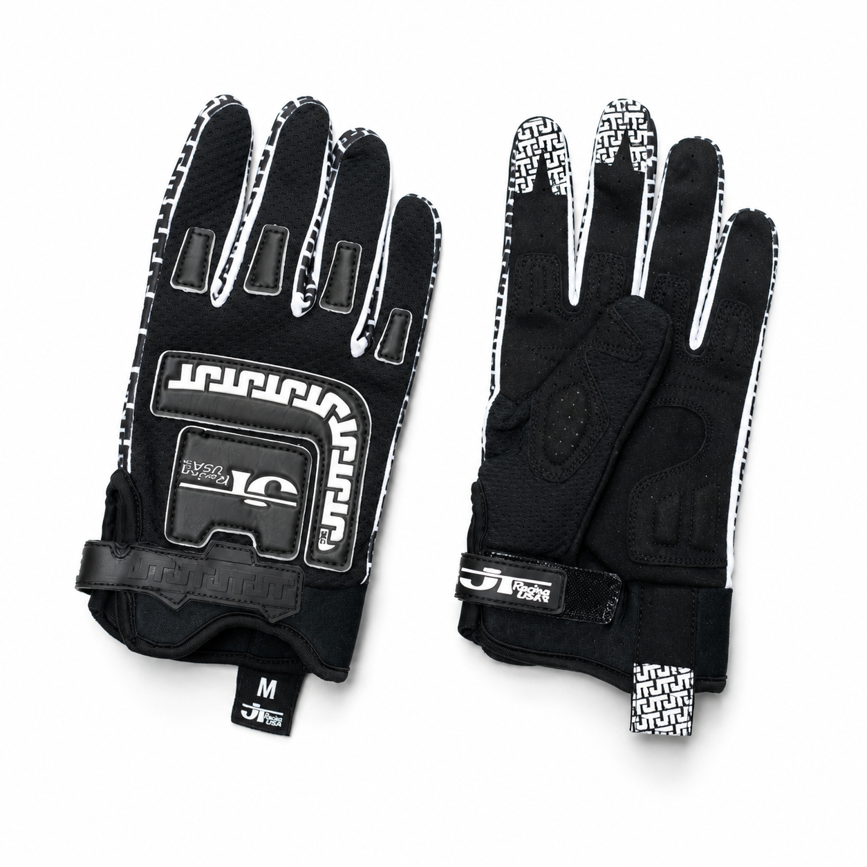 Gants LIFE-LINE JT Racing Noir vue de face