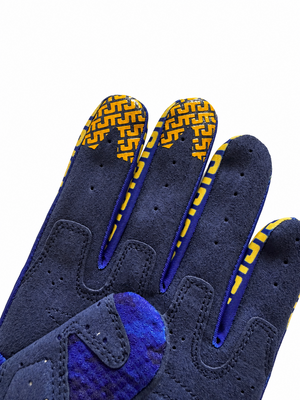 Gants LIFE-LINE CAMEL JT Racing Bleu – détail paume et doigts