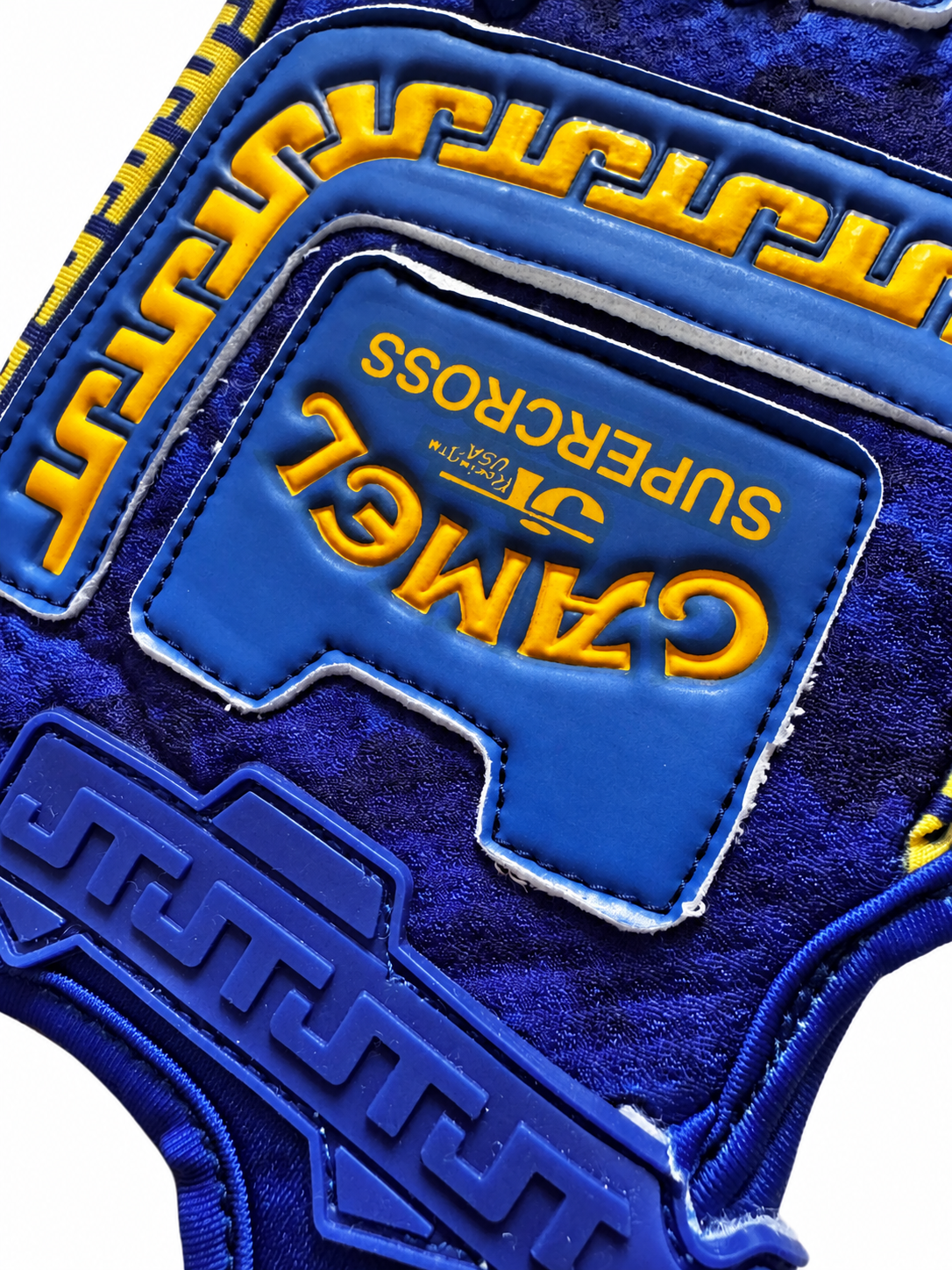Gants LIFE-LINE CAMEL Bleu – détail logo CAMEL Supercross