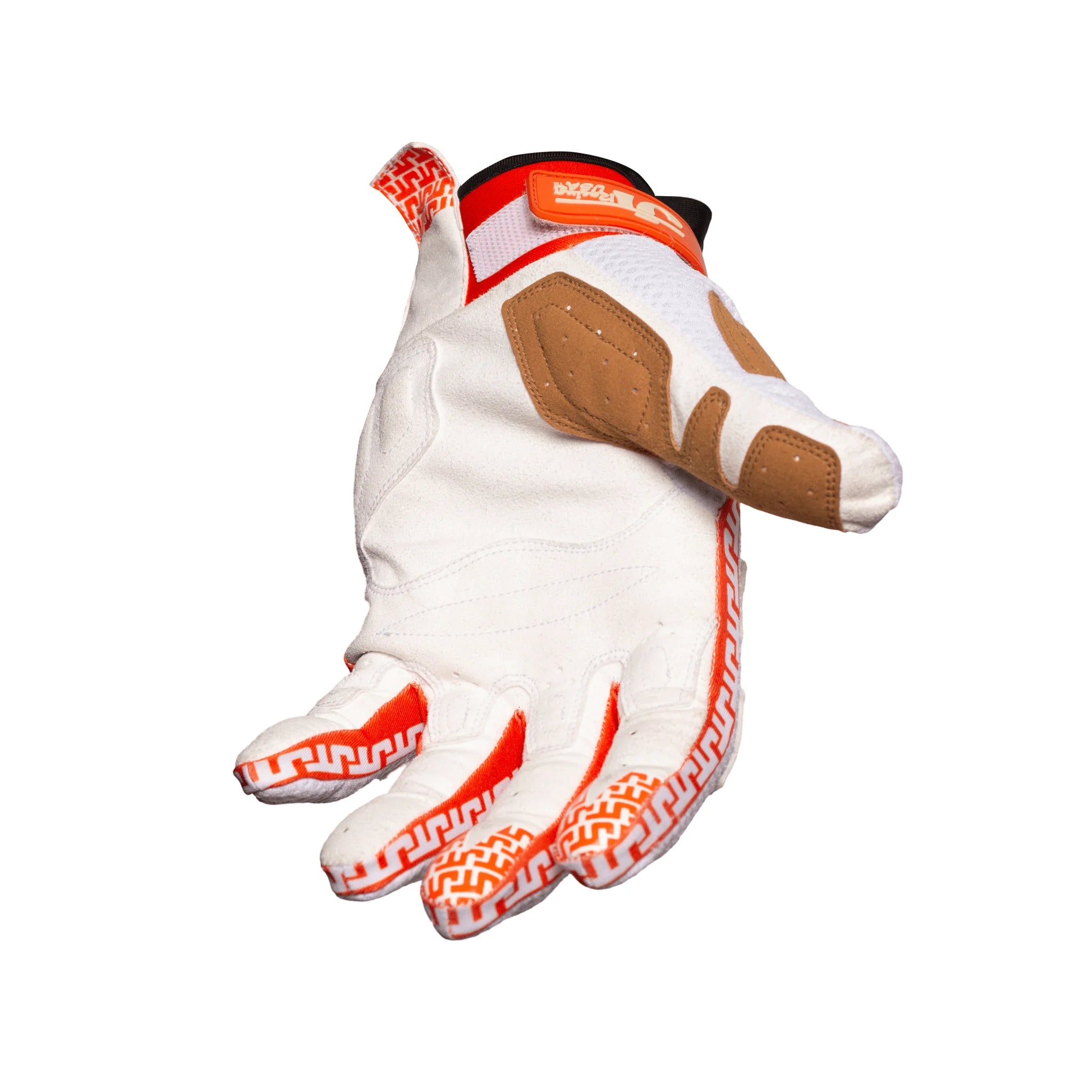 Gants LIFE-LINE JT Racing - Blanc / orange