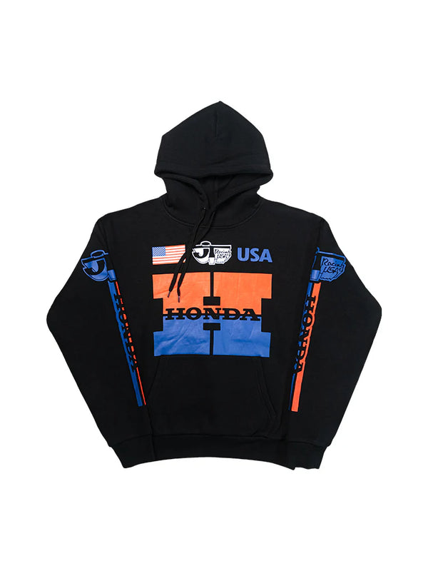 Sweat Hoodie JT Racing x Honda - Heritage Black